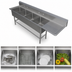 Thumbnail image #3 for John Boos Pro-Bowl 4-Compartment Sink with 18-Inch Right Drainboard, 20 x 20 x 12-Inch Bowls