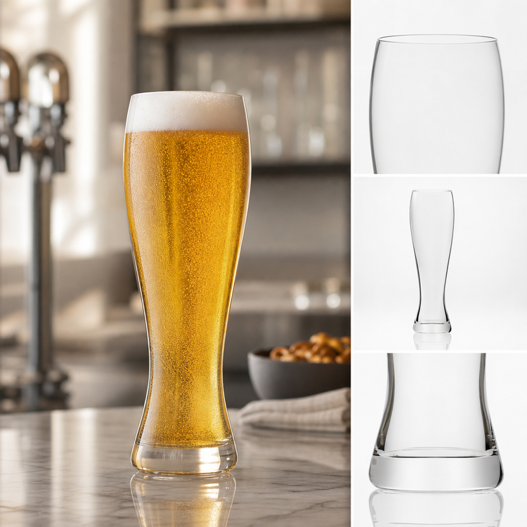 Product image #3 for Lucaris 22.75 oz Stemmed Footed Beer Can Glass, 24/Case