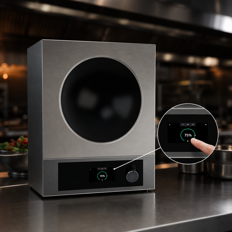 Product image #3 for CookTek Helios Touch Freestanding Induction Wok, 2500W, 240V