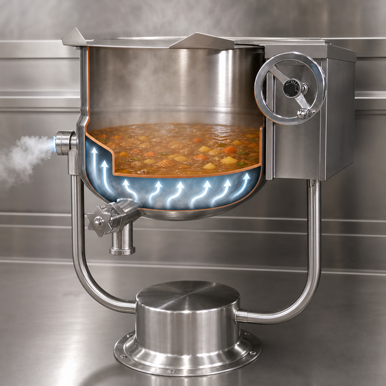 Product image #3 for Southbend Steam KDLT-30 30-Gallon Direct Steam Tilting Kettle with 2/3 Jacket