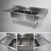 Thumbnail image #3 for John Boos Pro-Bowl 3-Compartment Sink with 2 Drainboards, 18