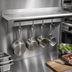 Thumbnail image #3 for 72-Inch Wall Shelf with Pot Rack and 6 Hooks, Stainless Steel