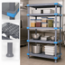 Thumbnail image #3 for Quantum Millenia 4-Shelf Polymer Shelving Unit with Dunnage Stand, 60 x 21 x 86 Inches, 2,000 lb Capacity
