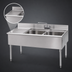 Thumbnail image #3 for Eagle Group 2200 Series Two-Compartment Underbar Sink Unit with Left Drainboard