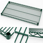 Thumbnail image #3 for Quantum 3048P 48 x 30 Inch Green Epoxy Antimicrobial Wire Shelf, 600-800 lb Capacity