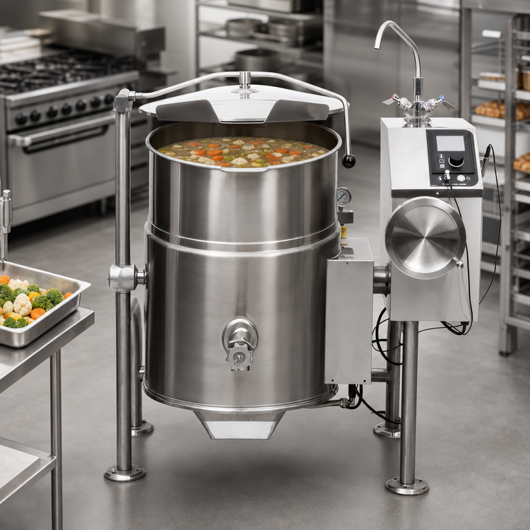 Product image #3 for Cleveland Range KGL25T 25-Gallon Gas Manual Tilting Steam Kettle