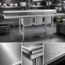 Thumbnail image #3 for Eagle Group 314-24-3-24 Three Compartment Stainless Steel Sink with Left & Right Drainboards