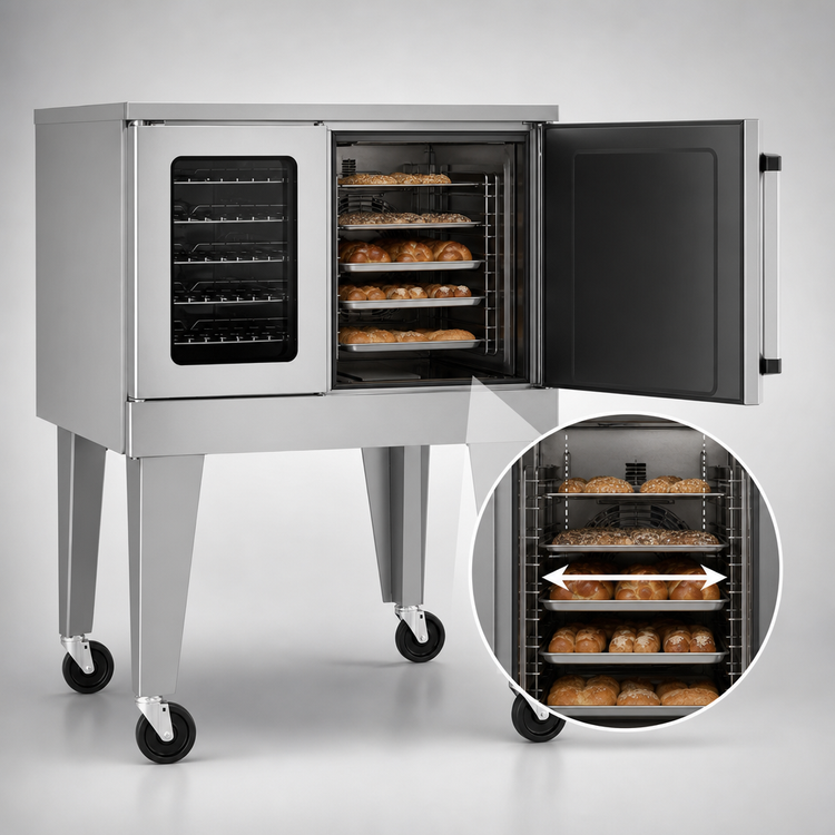 Product image #3 for Southbend Platinum Single Deck Bakery Depth Gas Convection Oven with Touch Controls and Dependent Doors