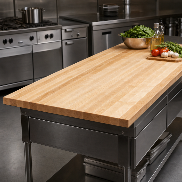 Product image #3 for Boos Block 96-Inch x 36-Inch x 1-1/2-Inch Thick Edge Grain Maple Kitchen Countertop with Oil Finish