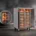 Thumbnail image #3 for FWE Mobile Insulated Heated Holding Cabinet with Humi-Temp Heat System, 2 Solid Doors, and 20 Universal Tray Slides