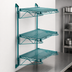 Thumbnail image #3 for Quantum Cantilever Wall-Mount Shelving Starter Unit with 3 Wire Shelves, Green Epoxy Antimicrobial Finish