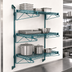 Thumbnail image #3 for Quantum Cantilever Wall-Mounted Shelving Starter Unit with 3 Wire Shelves and 54-Inch Posts