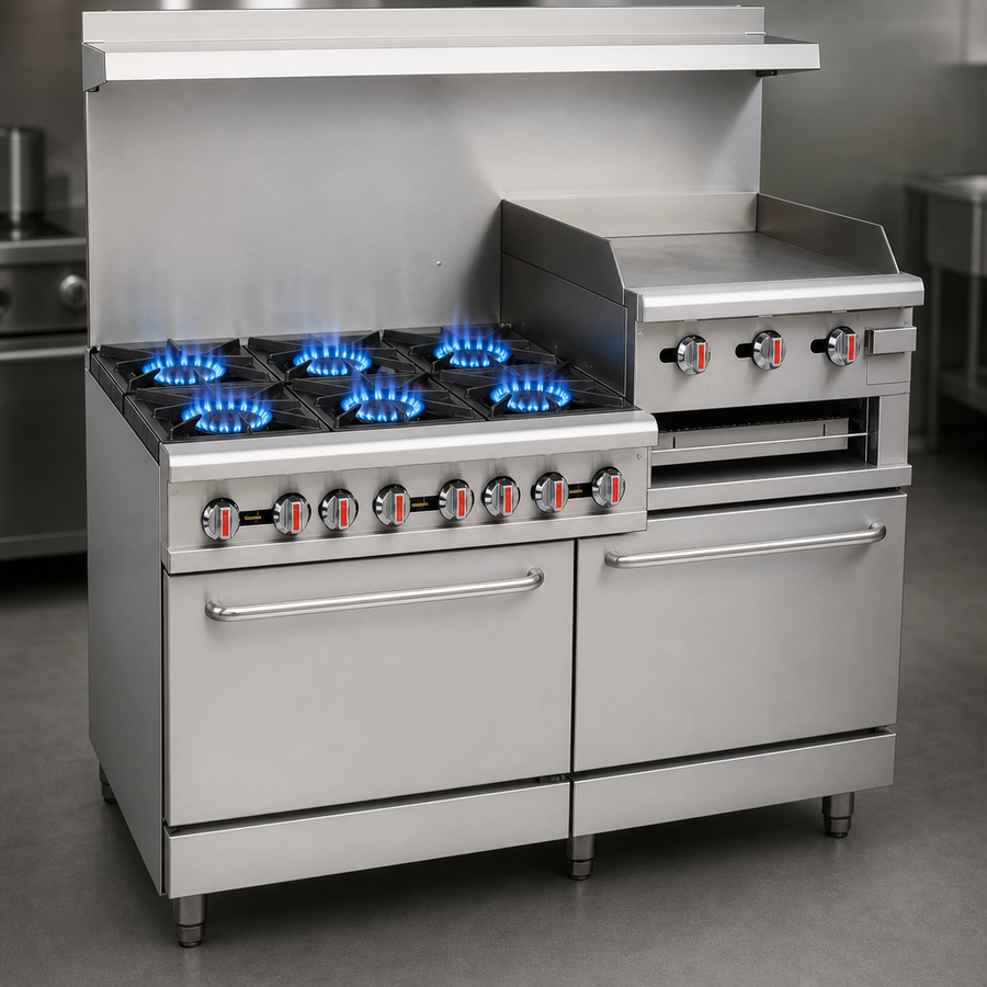 Six Open Burners