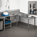 Thumbnail image #3 for John Boos Pro-Bowl Island L-Shaped Soiled Dishtable with Pre-Rinse Sink, 60