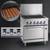 Thumbnail image #3 for Imperial Pro Series 48-Inch Gas Range Match Radiant Broiler with Standard Oven and Open Cabinet Base