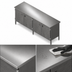 Thumbnail image #3 for John Boos Enclosed Base Stainless Steel Work Table with Hinged Doors, 108 x 24 Inches