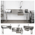 Thumbnail image #3 for BK Resources 72 Inch Straight Left-to-Right Soiled Dish Table with 20 x 20 x 8 Inch Pre-Rinse Sink and Faucet