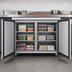 Thumbnail image #3 for Juneau 48-Inch 2-Section Undercounter Reach-In Freezer with Solid Doors, 6.7 Cu. Ft.