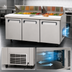 Thumbnail image #3 for Migali Competitor Series® 72.7-Inch Three-Section Refrigerated Counter/Sandwich Prep Table, 24.5 Cu. Ft., Rear-Mount Self-Contained, 18-Pan Capacity