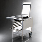 Thumbnail image #3 for Matfer Bourgeat 263500 Stainless Steel Guitar Slicer Trolley with Folding Side Tables, Drawer and Storage Racks