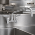 Thumbnail image #3 for Stainless Steel 4-Inch Center Backsplash Faucet with 6-Inch Swing Spout and Lever Handles