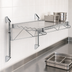 Thumbnail image #3 for Quantum 60 Inch x 14 Inch Cantilever Single Shelf Wall-Mount Wire Shelving Unit, Chrome Plated
