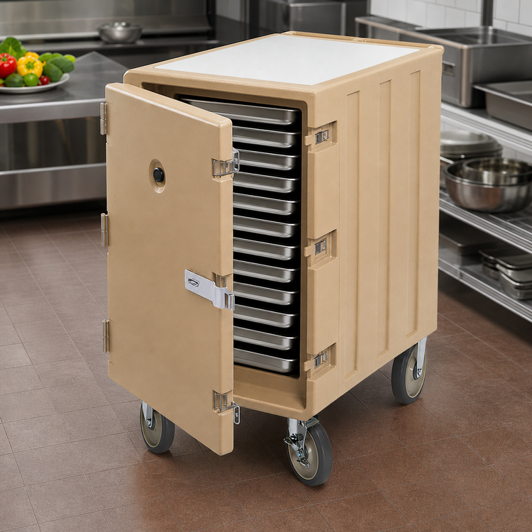 Product image #4 for Cambro Camcart Insulated Security Tray and Sheet Pan Cart with Removable Cutting Board, 13-Pan Capacity