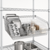 Thumbnail image #4 for Metro Super Erecta 48 x 24 Inch Hopper-Style Chrome Plated Basket Shelf