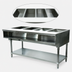 Thumbnail image #3 for Advance Tabco Triumph Supreme 4-Well LP Gas Water Bath Hot Food Table with Open Base and Undershelf