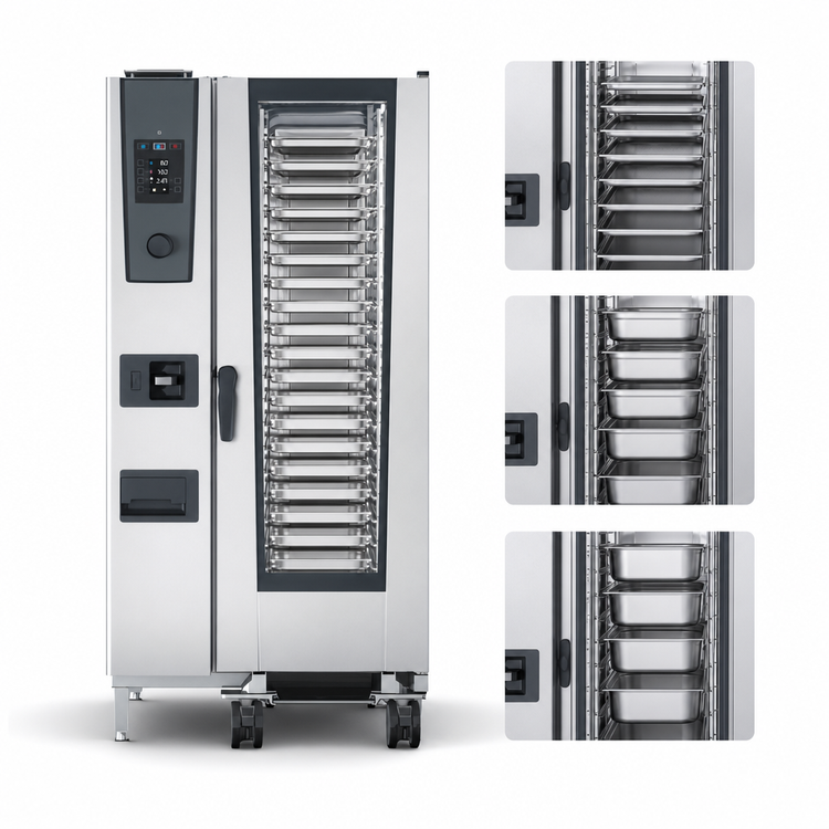 Product image #3 for RATIONAL iCombi Classic 20-Half Size Natural Gas Floor Combi Oven, 120V, 1-Phase