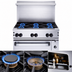 Thumbnail image #4 for Vulcan Endurance 36-Inch Natural Gas Restaurant Range with 6 Open Burners, Convection Oven, and High Shelf