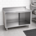 Thumbnail image #3 for Spec-Master Marine Series Stainless Steel Work Table with Open Front Cabinet Base, 84 Inch x 30 Inch, 4-1/2 Inch Backsplash