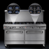 Thumbnail image #3 for Southbend Ultimate 60-Inch Gas Restaurant Range with 8 Open Burners, Convection Oven and Cabinet Base