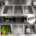 Thumbnail image #3 for John Boos Pro-Bowl 3-Compartment Stainless Steel Drop-In Sink with Deck-Mount Faucet Holes, 56 x 25 x 12 Inches