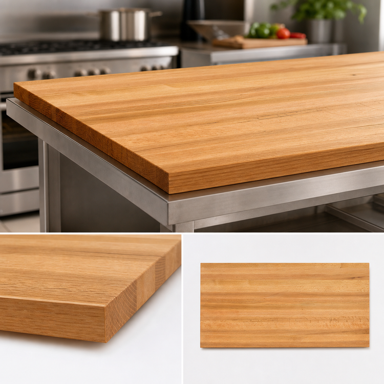 Product image #3 for John Boos Appalachian Red Oak Island Countertop, 84 x 27 x 1-1/2 Inch, Edge Grain, Penetrating Oil Finish