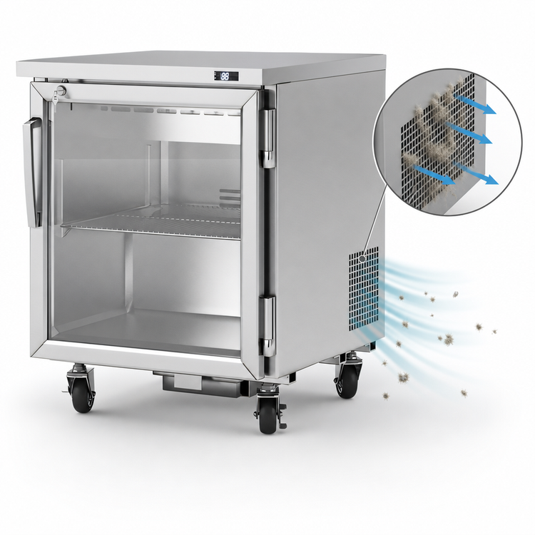 Product image #4 for Turbo Air PRO Series 1-Section Undercounter Glass Door Refrigerator, 6.8 Cu. Ft.