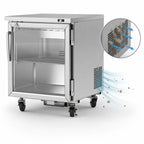 Thumbnail image #4 for Turbo Air PRO PUR-28-G-N(-L) 1-Section Undercounter Glass Door Refrigerator, 6.8 Cu. Ft., Stainless Steel, Self-Contained, 115V