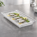 Thumbnail image #3 for American Metalcraft Rain Collection Clear Rectangular Styrene Rain Tray, 152 oz., 21 x 13 x 2 Inches