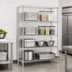 Thumbnail image #3 for EAGLEbrite Red-i-Pak 4-Tier Wire Shelving Unit, 48W x 24D x 74H, Zinc Finish