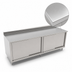Thumbnail image #3 for John Boos 144 x 24-Inch Stainless Steel Enclosed Work Table with Sliding Doors and 5-Inch Backsplash