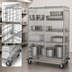 Thumbnail image #3 for Quantum 36 x 24 x 70 Inch Mobile Security Cage with Dolly Base, Chrome Plated