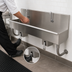 Thumbnail image #3 for Advance Tabco 40-Inch 2-Station Wall Mounted Knee-Operated Hand Wash Sink with Tubular Supports