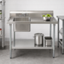 Thumbnail image #3 for BK Resources 60-Inch x 30-Inch Stainless Steel Sink Work Table with Left Prep Sink and Undershelf