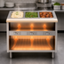 Thumbnail image #3 for Dinex ServeXpress DXPDME3DS 3-Well Electric Stationary Hot Food Table with Enclosed Cabinet Base