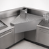Thumbnail image #3 for Krowne Royal Series 90° Full-Corner Stainless Steel Underbar Corner Angle Filler with Drainboard Top, 24-Inch Deep