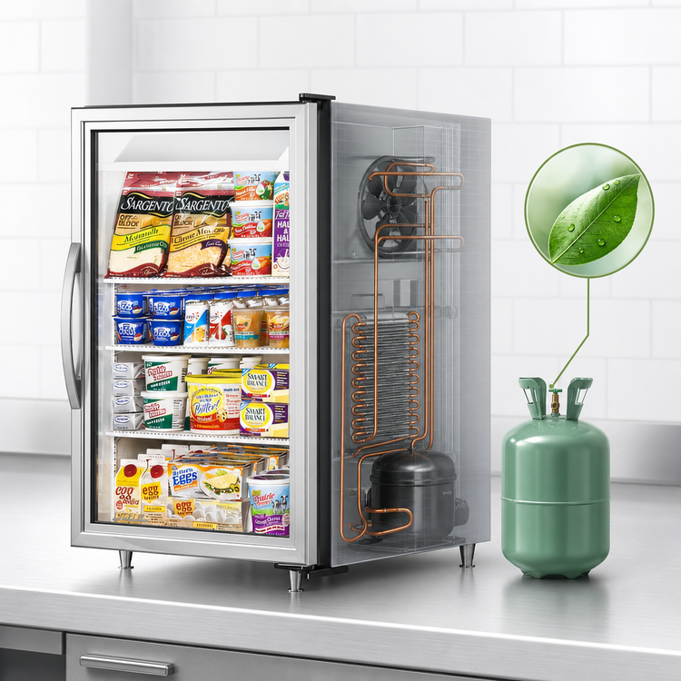 Product image #3 for True 24-Inch Countertop Glass Door Refrigerated Merchandiser, 3 Shelves, Stainless Steel