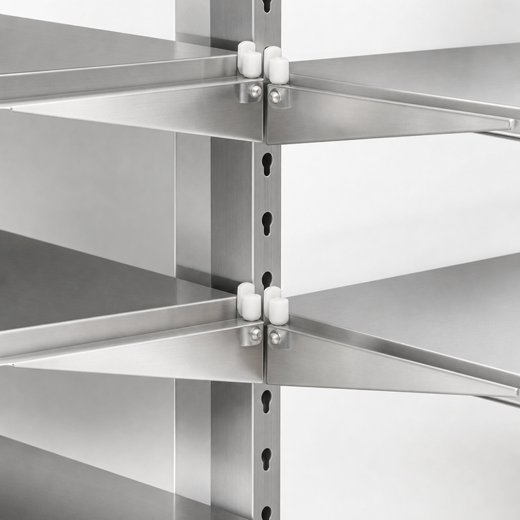 Product image #3 for Heavy Duty Double Knob C-Bracket Shelf Support, 24-Inch, Stainless Steel
