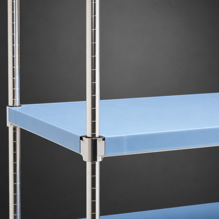 Product image #3 for QuadPlus 42-Inch x 21-Inch Solid Blue Polymer Shelf Mat with MICROGARD Antimicrobial Protection and QuadTruss Frame