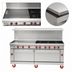 Thumbnail image #3 for American Range 72-Inch Gas Restaurant Range with 36-Inch Griddle, 6 Open Burners, and 2 Storage Bases