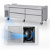 Thumbnail image #3 for Turbo Air PRO Series Two-Section Refrigerated Chef Base with Flat Top and 4 Drawers, 84-1/8 Inch